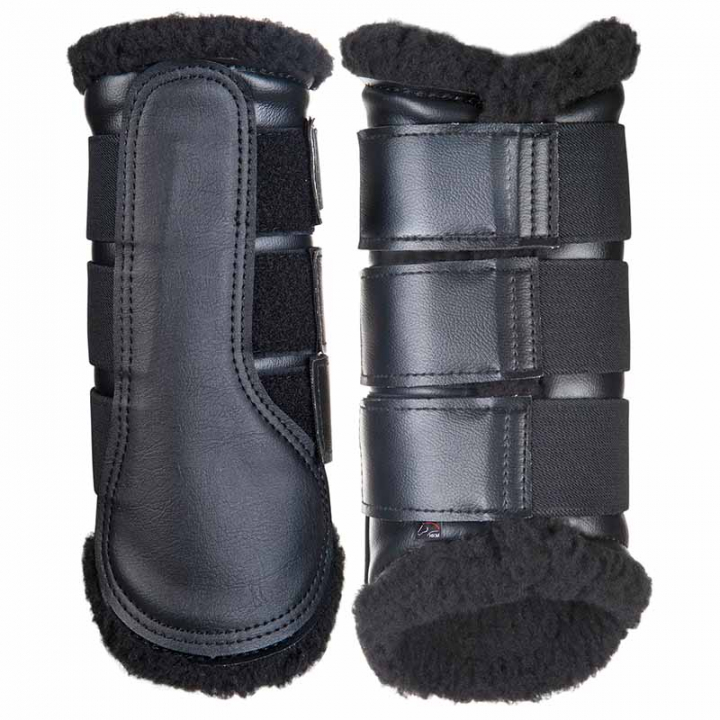 Gamaschen mit Plüsch Comfort Schwarz/Schwarz in der Gruppe Pferdezubehör & Pferdebedarf / Beinschutz & Hufschutz  / Arbeitsgamaschen & Dressurgamaschen bei Equinest (85851SvSv_r)