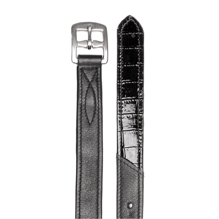 Steigbügelriemen Croco X-Line Schwarz in der Gruppe Pferdezubehör & Pferdebedarf / Steigbügelriemen bei Equinest (95821011BA_r)