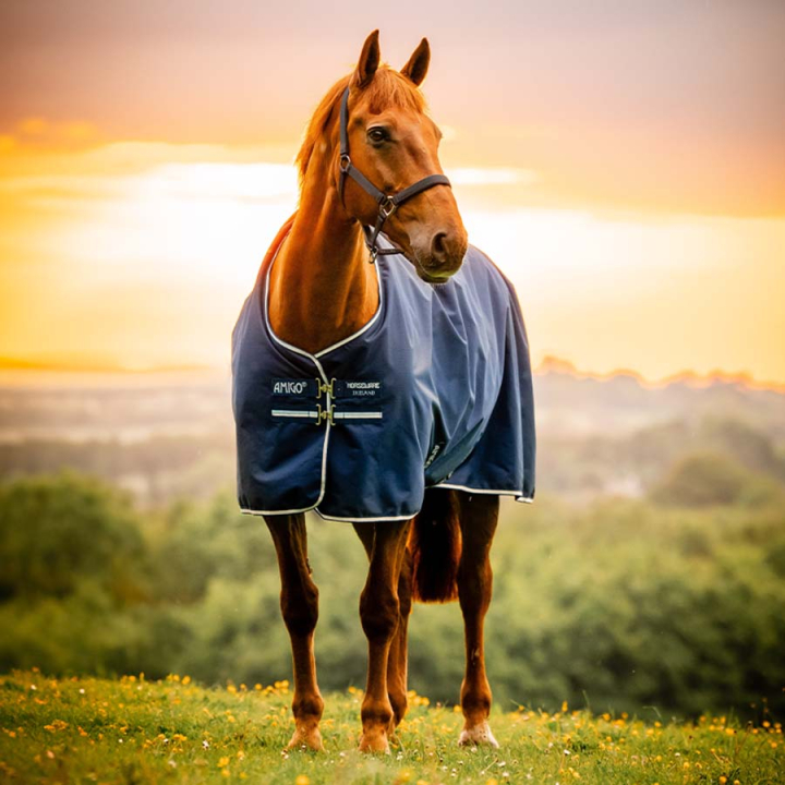 Regendecke Amigo Ripstop 900D Fleece Lined 50g Witney Navy in der Gruppe Pferdedecken / Outdoordecken / Regendecken bei Equinest (AARAGFVRKWNA_r)