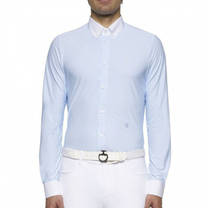 Herrenhemd Guibert Blau/Weiß in der Gruppe Reitbekleidung / Poloshirts bei Equinest (CAU010Bl_r)