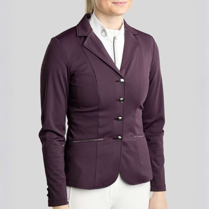 Turnierjacket MoKira Softshell Gun Metal Crystals Fig in der Gruppe Reitbekleidung / Turnierjackets bei Equinest (COMB26703634FIG_r)