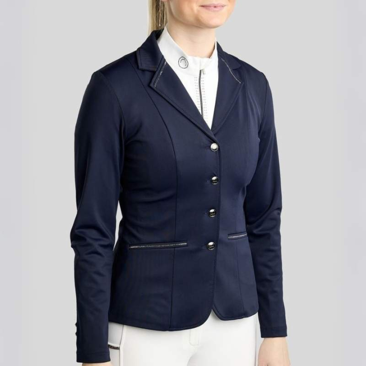 Turnierjacket MoKira Softshell Gun Metal Crystals Marineblau in der Gruppe Reitbekleidung / Turnierjackets bei Equinest (COMB2670734NA_r)