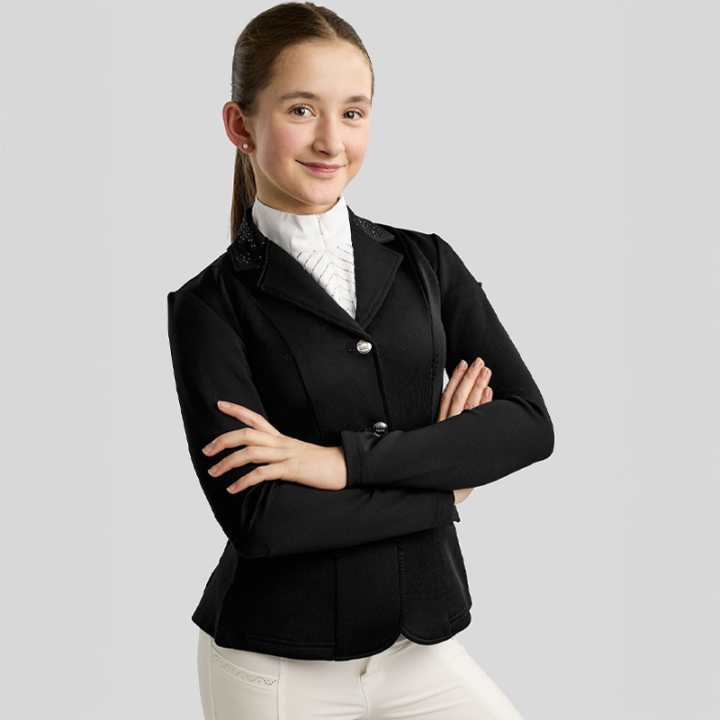 Turnierjacket Kinder/Junior Crystals Schwarz in der Gruppe Reitbekleidung / Turnierjackets bei Equinest (COMB40774BA_r)