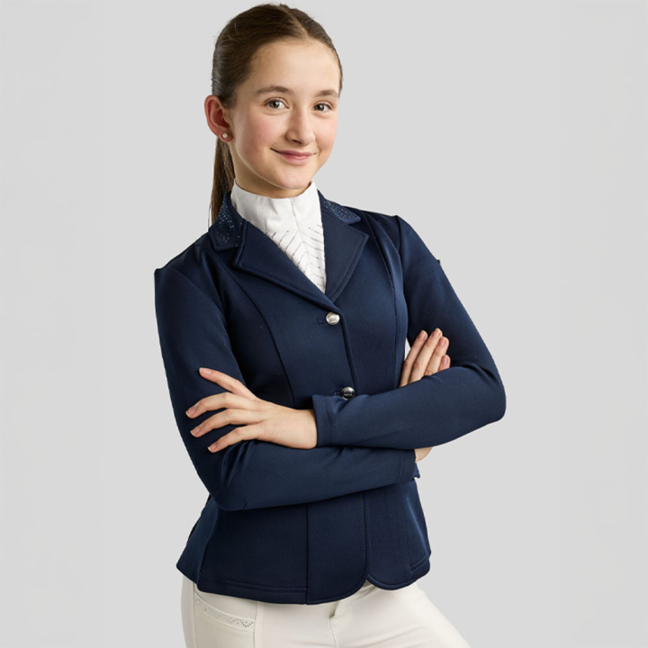 Turnierjacket Kinder/Junior Crystals Marineblau in der Gruppe Reitbekleidung / Turnierjackets bei Equinest (COMB40777NA_r)