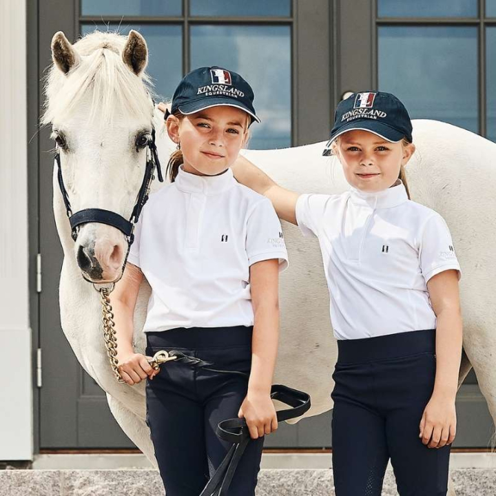 Wettkampftop Kinder/Junior Classic Short Sleeve Weiß in der Gruppe Reitbekleidung / Langarm- & Kurzarm-Shirts / Turniershirts bei Equinest (D1000222WH_r)