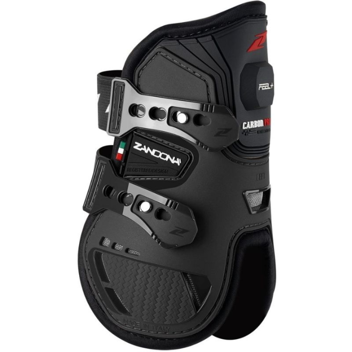 Hintere Gamaschen Carbon Pro Feel+ Schwarz in der Gruppe Pferdezubehör & Pferdebedarf / Beinschutz & Hufschutz / Streichkappen bei Equinest (E1218FBKSBKBA_r)