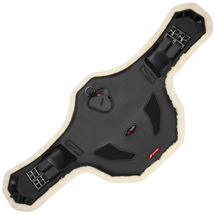 Stollenschutzgurt Vielseitigkeit X-Girth Techno-Fur Schwarz in der Gruppe Pferdezubehör & Pferdebedarf / Sattelgurte / Stollengurte bei Equinest (E2468BK50YWBA_r)