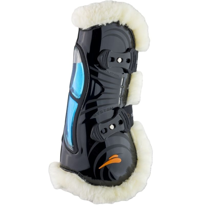 Tendon Boots eAirshock Fluffy Schwarz in der Gruppe Pferdezubehör & Pferdebedarf / Beinschutz & Hufschutz  / Springgamaschen bei Equinest (EAIRFLNASBA_r)