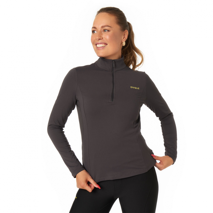 Reißverschlussshirt 1/4 Training Dunkelgrau in der Gruppe Reitbekleidung / Pullover & Fleecejacken bei Equinest (ENQ004Gr_r)