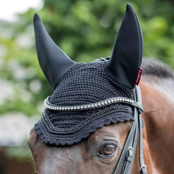 Haube Diamante Acoustic Soundless Schwarz in der Gruppe Pferdezubehör & Pferdebedarf / Fliegenhauben bei Equinest (IT00808004BA_r)