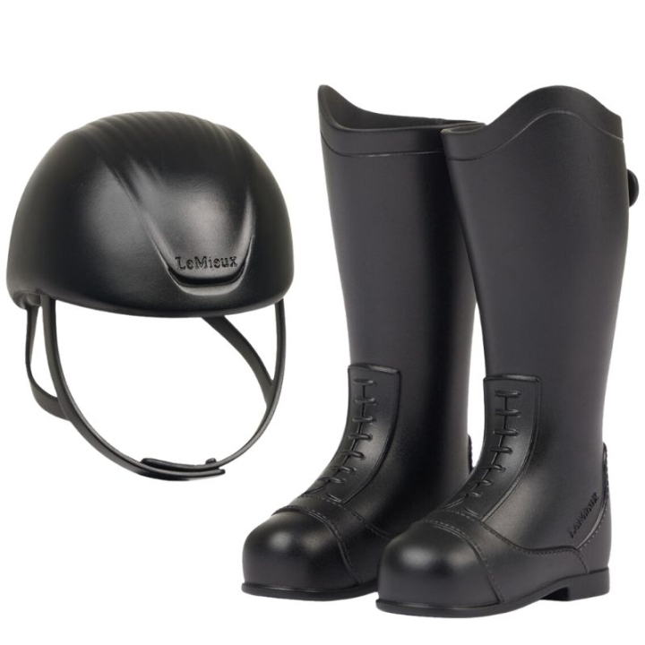 Reithelm & Reitstiefel Toy Rider Schwarz in der Gruppe Steckenpferde & Spielzeugpferde / Zubehör für Spielzeugpferde bei Equinest (IT086460BA)