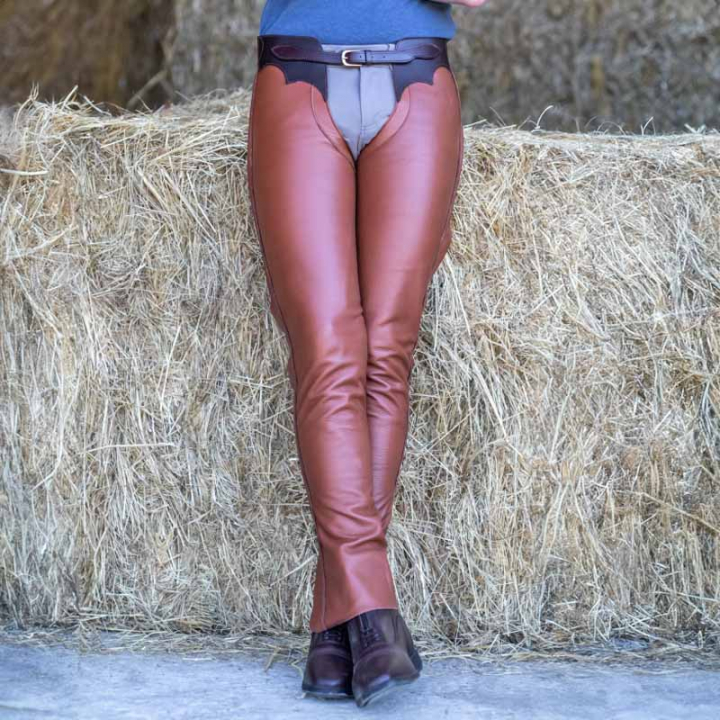 Chaps Leather Cognac in der Gruppe Schuhe, Stiefel & Chaps / Chaps bei Equinest (RI12ACOLCO_r)