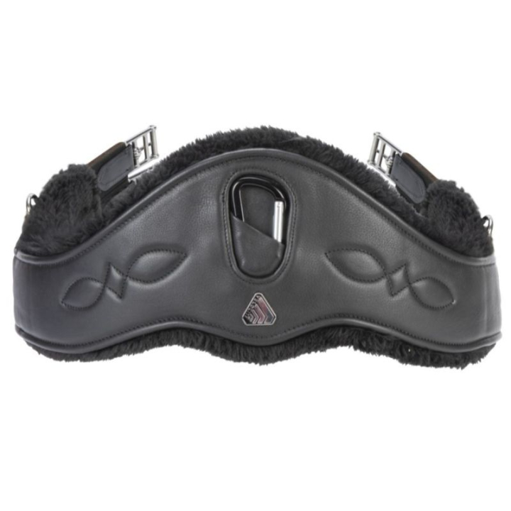 Anatomischer Sattelgurt LUSSO Supafleece Schwarz in der Gruppe Pferdezubehör & Pferdebedarf / Sattelgurte bei Equinest (SH110980BA_r)