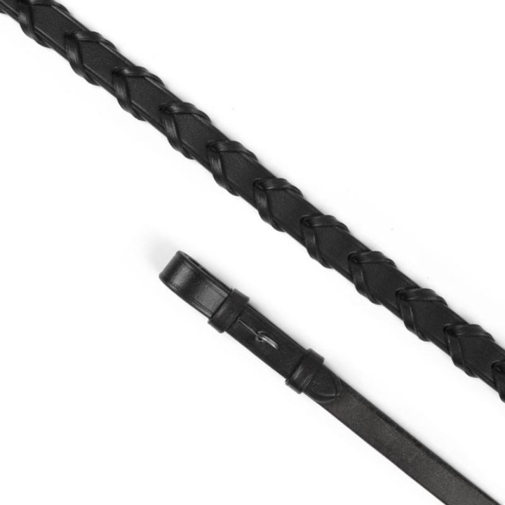 Geflochtene Lederzügel Gara Schwarz Voll in der Gruppe Pferdezubehör & Pferdebedarf / Zügel / Lederzügel bei Equinest (SH501801BA-FU)