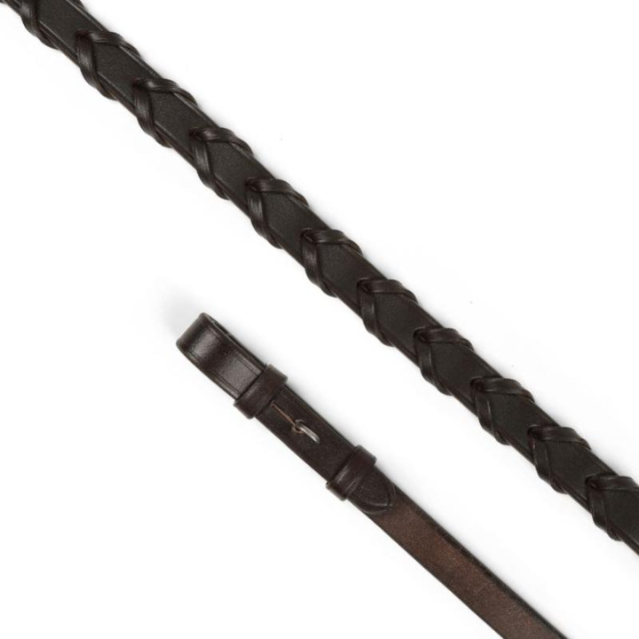 Geflochtene Lederzügel Gara Braun Voll in der Gruppe Pferdezubehör & Pferdebedarf / Zügel / Lederzügel bei Equinest (SH501803BR-FU)