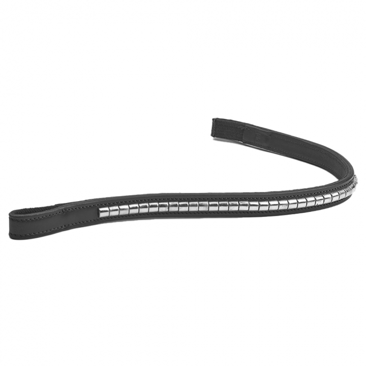 Stirnband Klinker Schwarz/Silber in der Gruppe Pferdezubehör & Pferdebedarf / Zaumzeug & Stirnriemen / Stirnriemen bei Equinest (SH512347BASI_r)