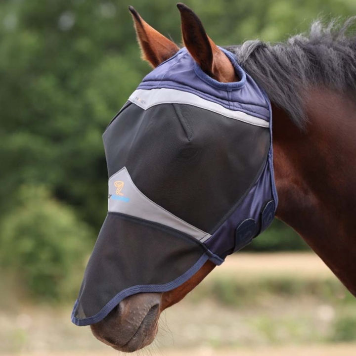 Fliegenmaske Fine Mesh without Ears with Nose Marineblau in der Gruppe Fliegenschutz / Fliegenhauben bei Equinest (SH666617NA_r)