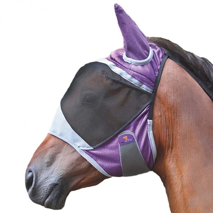 Fliegenmaske Deluxe mit Ohren Lila in der Gruppe Fliegenschutz / Fliegenhauben bei Equinest (SH6670Li_r)