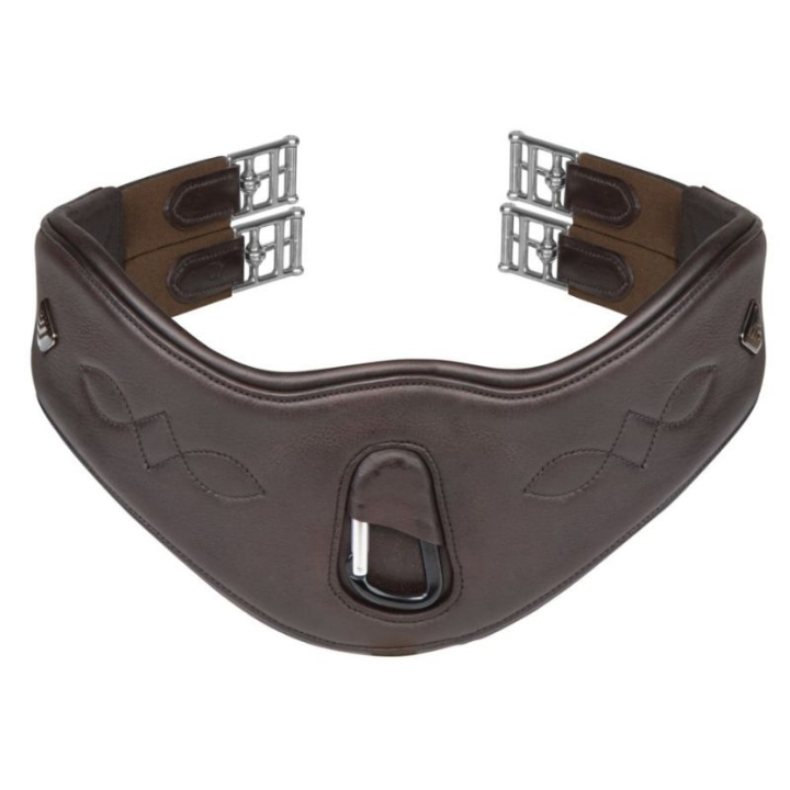 Anatomischer Sattelgurt LUSSO Elastic Braun in der Gruppe Pferdezubehör & Pferdebedarf / Sattelgurte bei Equinest (SH714021BR_r)