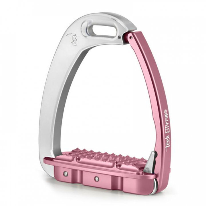 Steigbügel Venice Young EVO Silber/Rosa in der Gruppe Pferdezubehör & Pferdebedarf / Steigbügel bei Equinest (TSVYESIRS)