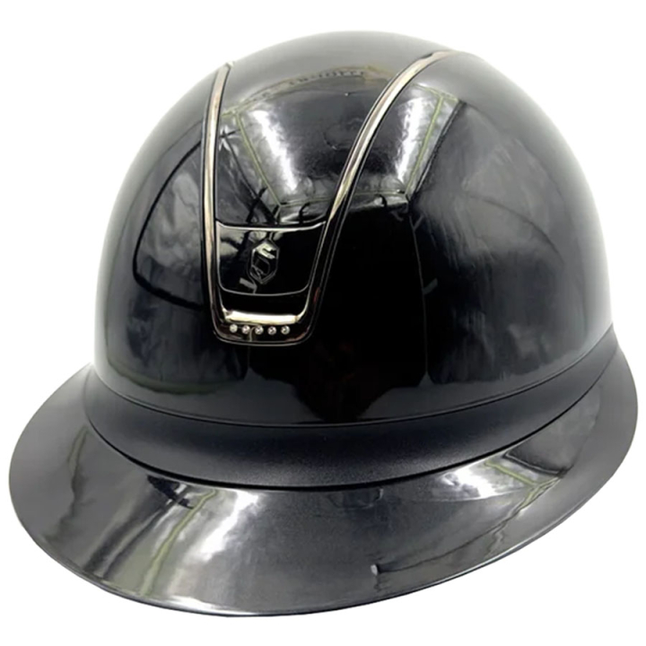 Reithelm Miss Shield 2.0 Glossy Black Chrome Swarovski Crystals Schwarz in der Gruppe Reitausrüstung / Reithelme / Sonnenblende bei Equinest (V243090BLACKBLBA_r)
