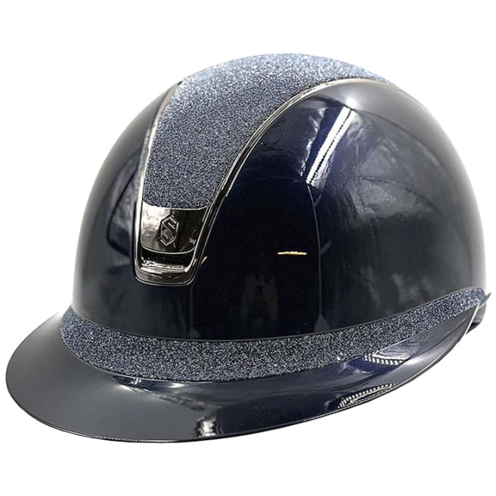 Reithelm Miss Shield 2.0 Glossy Crystal Fabric Marineblau in der Gruppe Reitausrüstung / Reithelme / Sonnenblende bei Equinest (V243114NAVYNAVNA_r)
