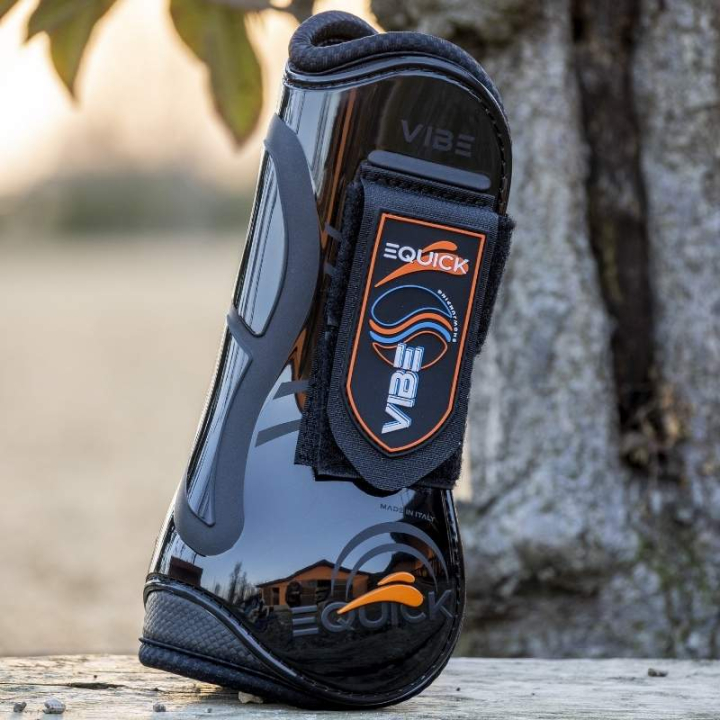 Tendon Boots Vibe Velcro Schwarz in der Gruppe Pferdezubehör & Pferdebedarf / Beinschutz & Hufschutz  / Springgamaschen bei Equinest (VIBFLNVBA_r)