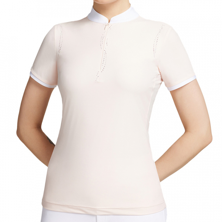 Turniershirt Leia Crystal SS Hellrosa in der Gruppe Reitbekleidung / Langarm- & Kurzarm-Shirts / Turniershirts bei Equinest (W-LEIALIPI)
