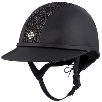 Reithelm SP8 Sparkly Plus Leatherlook Schwarz/Schwarz Bling