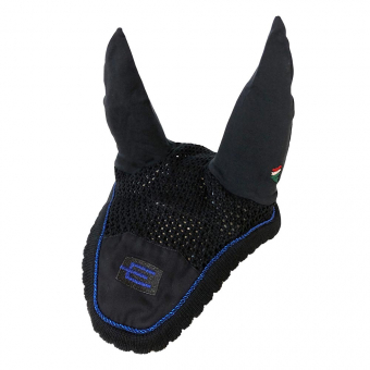 Fliegenhaube E-logga Schwarz Schwarz/Blau