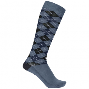 Reitsocken Lachs Taubenblau