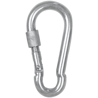 Sicherheitskarabiner Screw Cap Silber