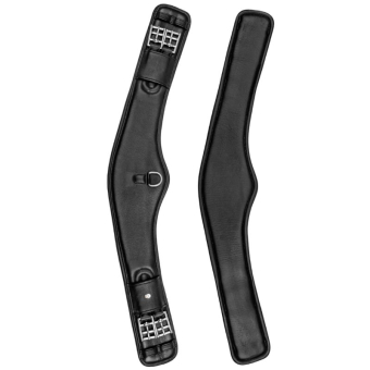 Dressurgurt Contour Half Moon Leather Schwarz
