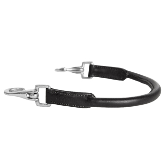 Rundgenähtes Sattelgriff Schwarz/Silber