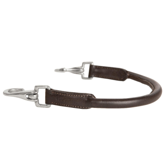 Rundgenähtes Sattelgriff Chocolate/Silber