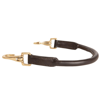 Rundgenähtes Sattelgriff Chocolate/Gold