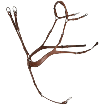 Anatomische Vorderzeug mit Martingal Oak Bark/Silber