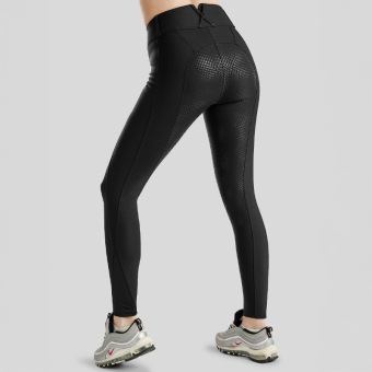 Reithose MoZida Refined Crystals Full Grip Schwarz