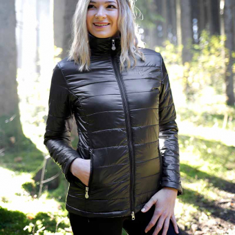 Reitjacke Gesteppt Schwarz