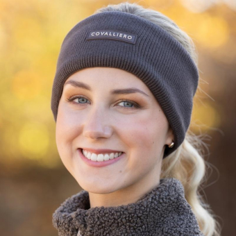 Stirnband Knitted Fleece Schwarz 