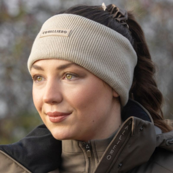 Stirnband Knitted Fleece Beige 