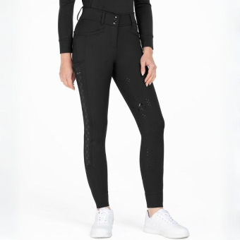 Reithose Reflective Full Grip Schwarz