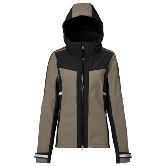 Reitjacke Jen Softshell Beige/Schwarz