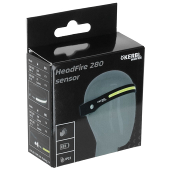 Stirnlampe HeadFire LED 280 Sensor Schwarz