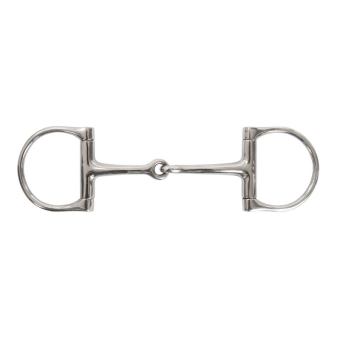 Einfach gebrochenes D-Ring Gebiss Stainless Steel
