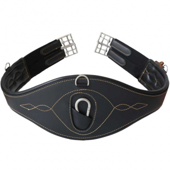 Anatomischer Sattelgurt Schwarz