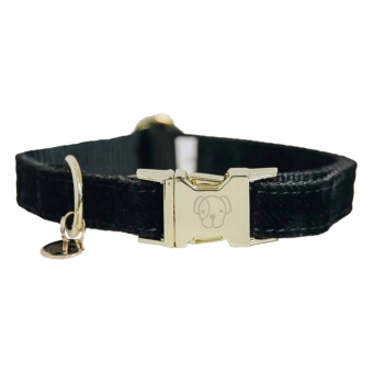 Hundehalsband Corduroy Schwarz