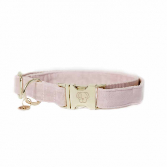 Hundehalsband Velvet Altrosa