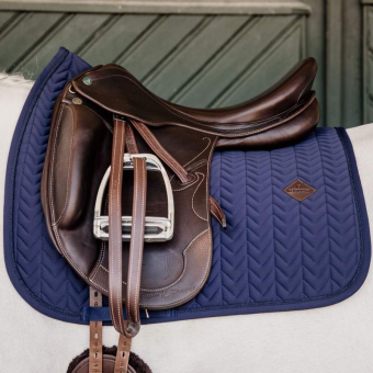 Dressurschabracke Fishbone Marineblau
