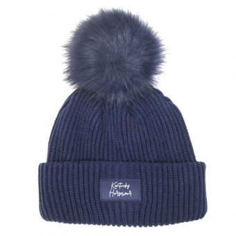 Mütze Beanie Pompom Marineblau